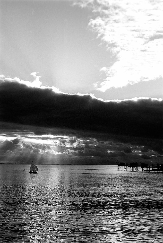 Dériveur sur la baie d'Angoulins